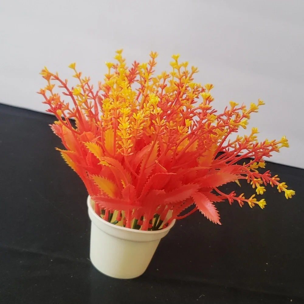🤯3/$12 Plastic Fish Tank Accessory Fake Plant